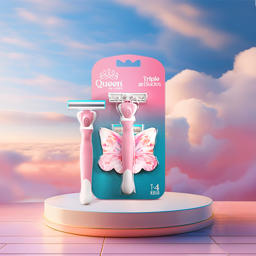 Triple Blade Shaving System Razor Handle - Refills x5