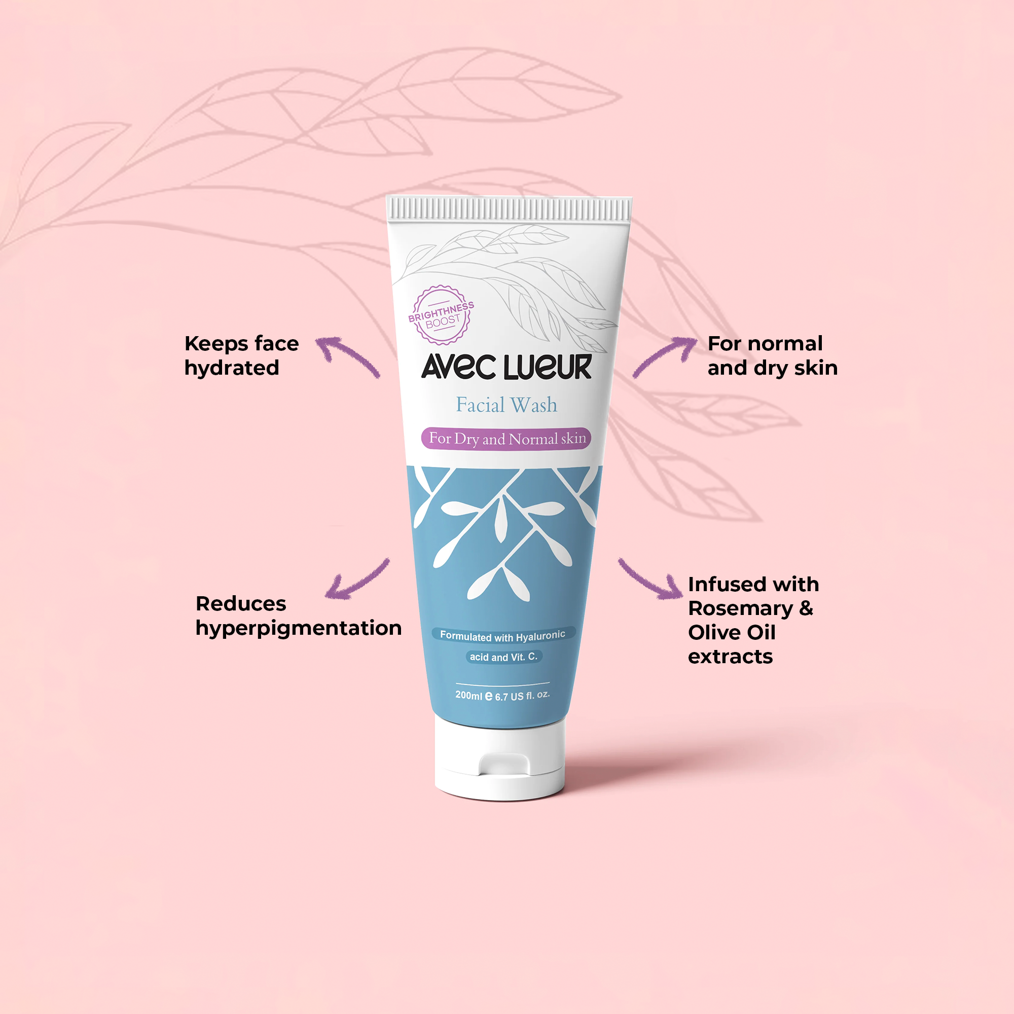 غسول للوجه - للبشرة الجافة والعادية