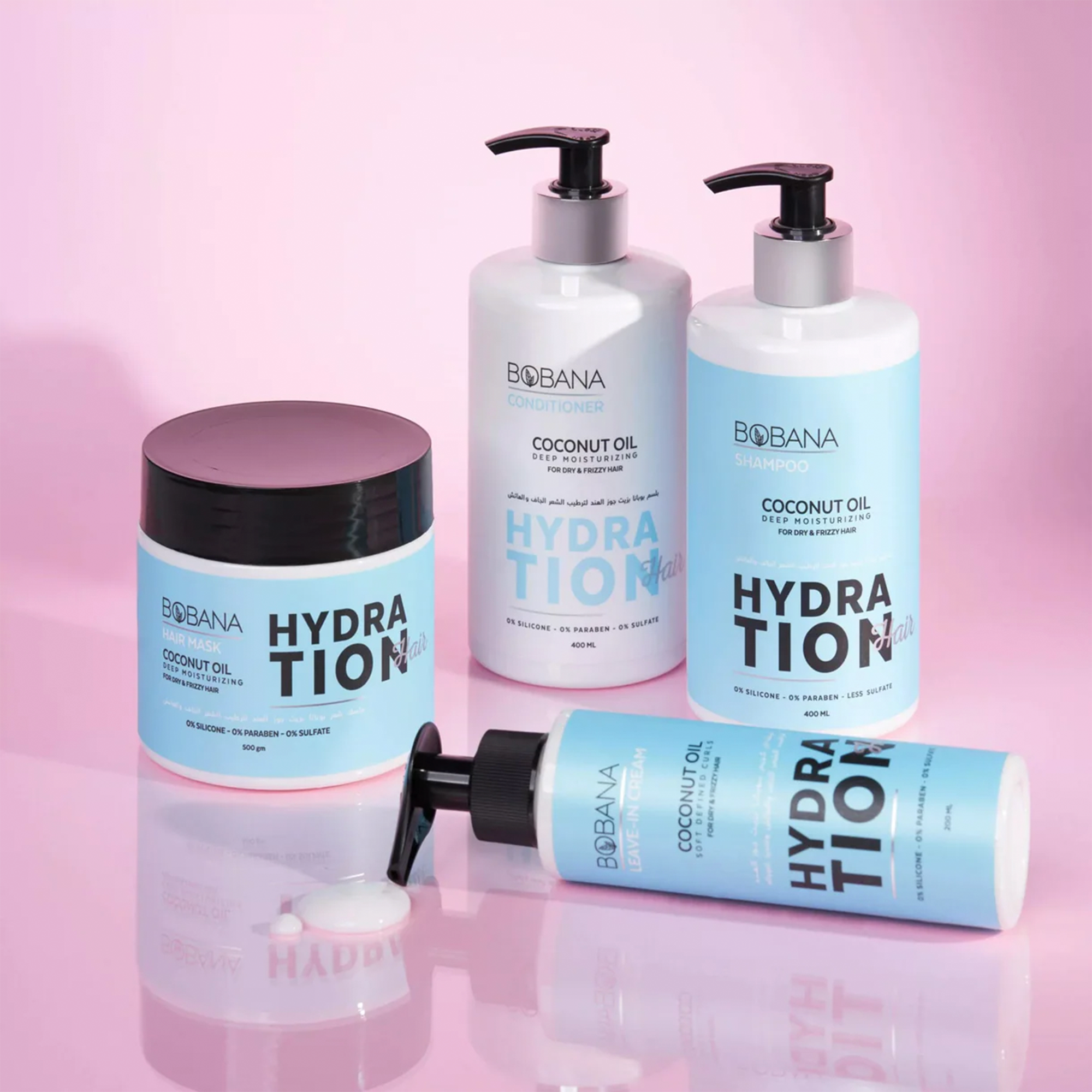 مجموعة ترطيب الشعر الجاف والكيرلى - بزيت جوز الهند