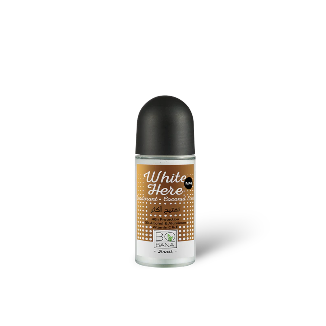 White Here Deodorant With Coconut Scent