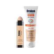Sunscreen Gel Cream - Tinted Light & Whitening Eye Contour Concealer (Light Beige)