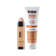 Sunscreen Gel Cream - Tinted Medium & Whitening Eye Contour Concealer (Medium Beige)