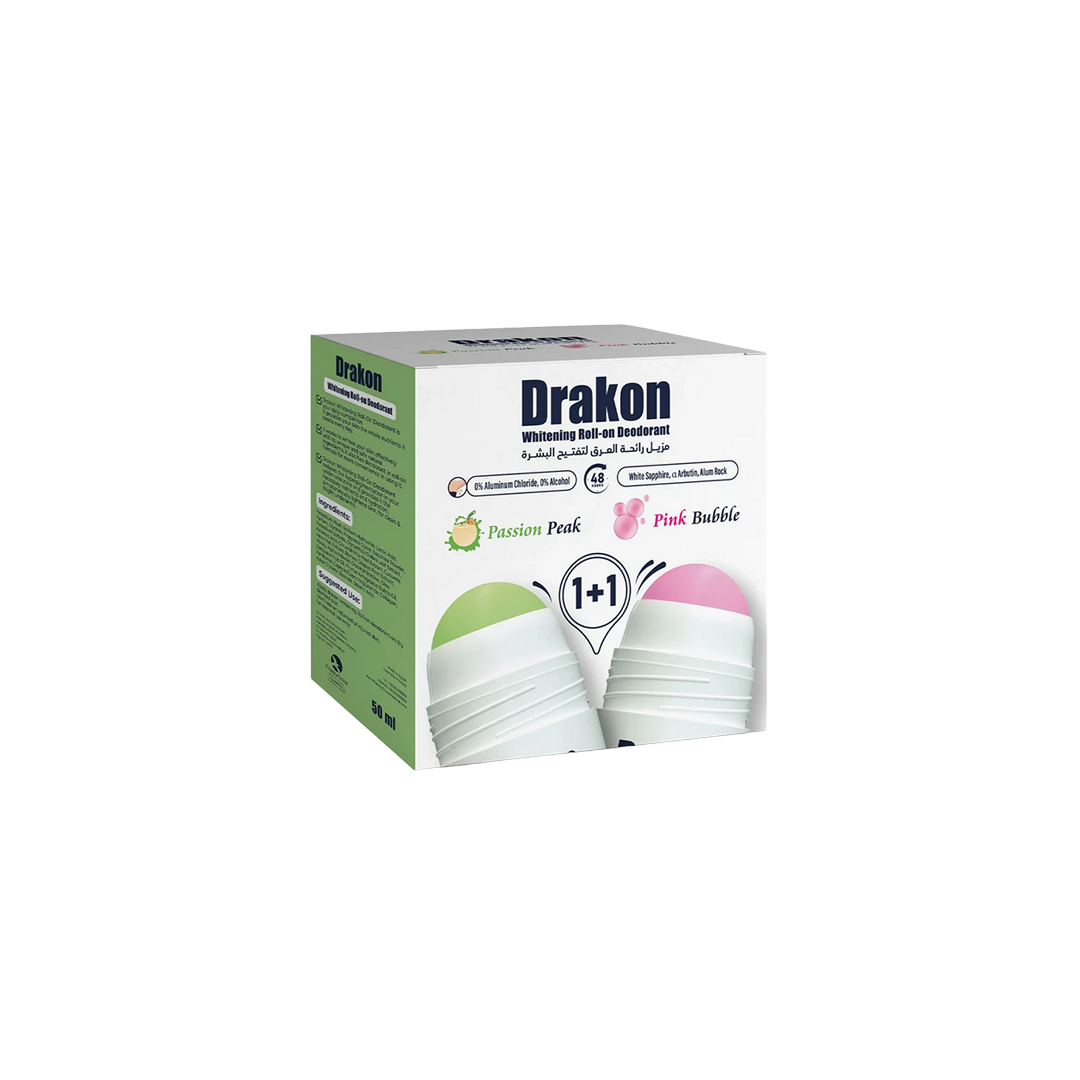 Whitening Roll-On Deodorant Promo Pack - Pink Bubble & Passion Peek