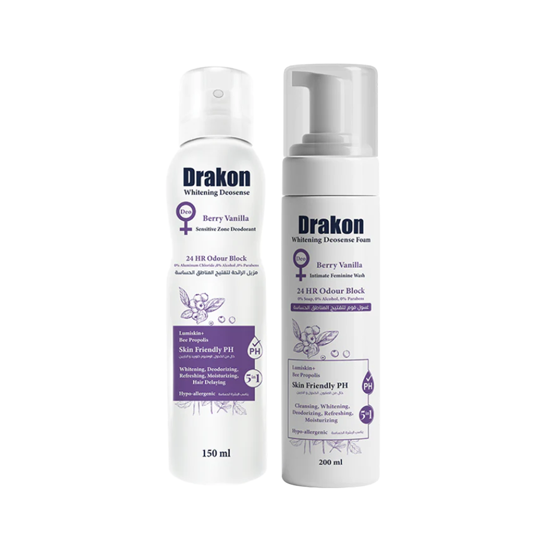 Whitening Deosense( Intimate Feminine Wash & Sensitive Zone Deodorant) - Berry Vanilla