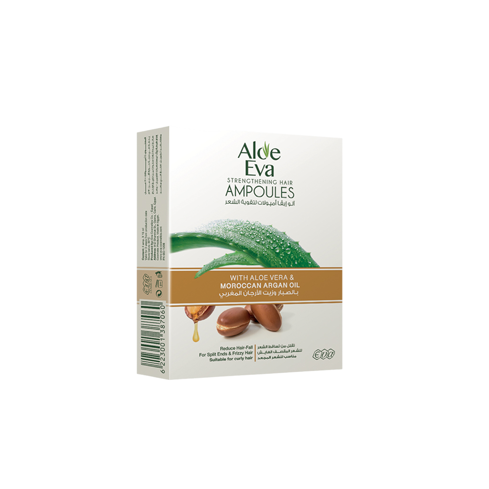Aloe Eva Hair Strengthening Ampoules With Aloe Vera & Moroccan Argan Oil