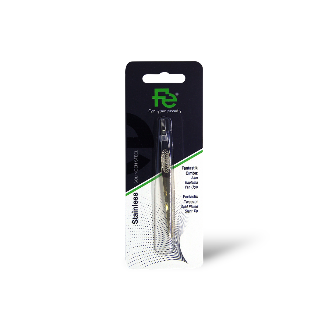 ملقاط مطلي بالذهب