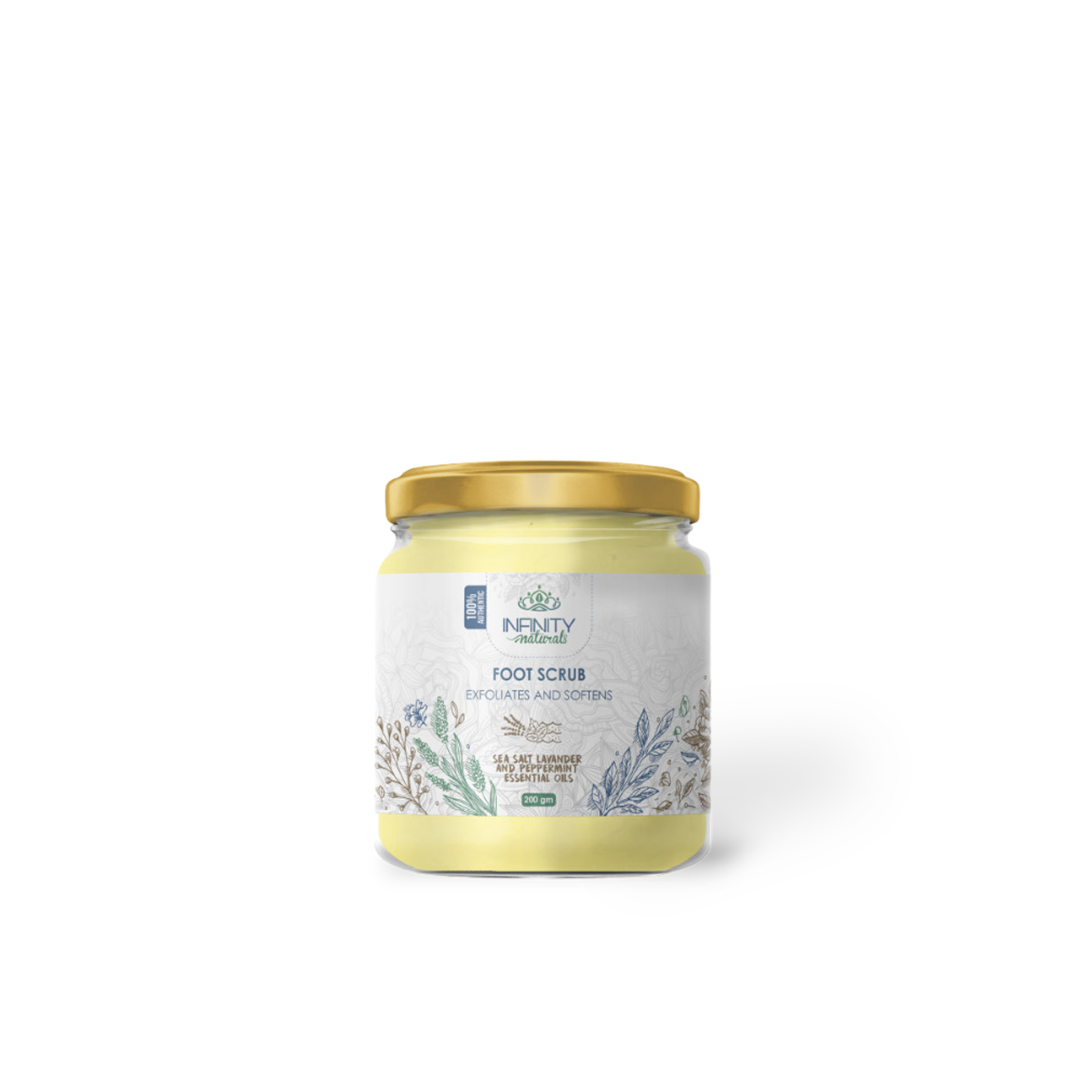 Foot Scrub Sea Salt Lavender & Peppermint Essential Oils