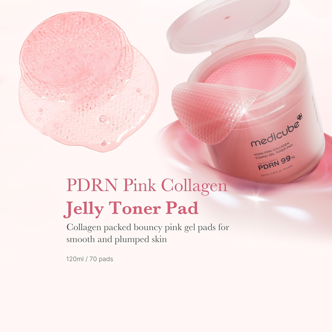 PDRN Pink Collagen Toning Gel Toner Pads