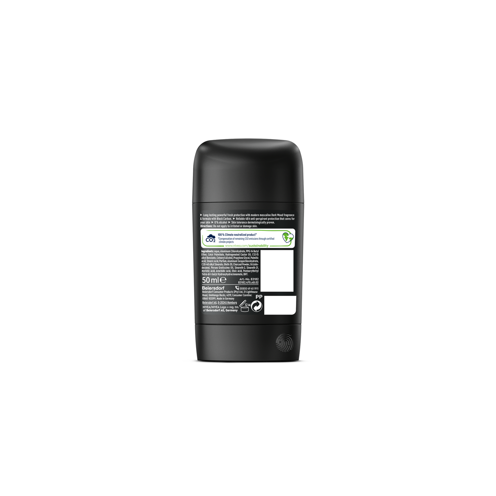 Deep Black Carbon - Stick Deodorant