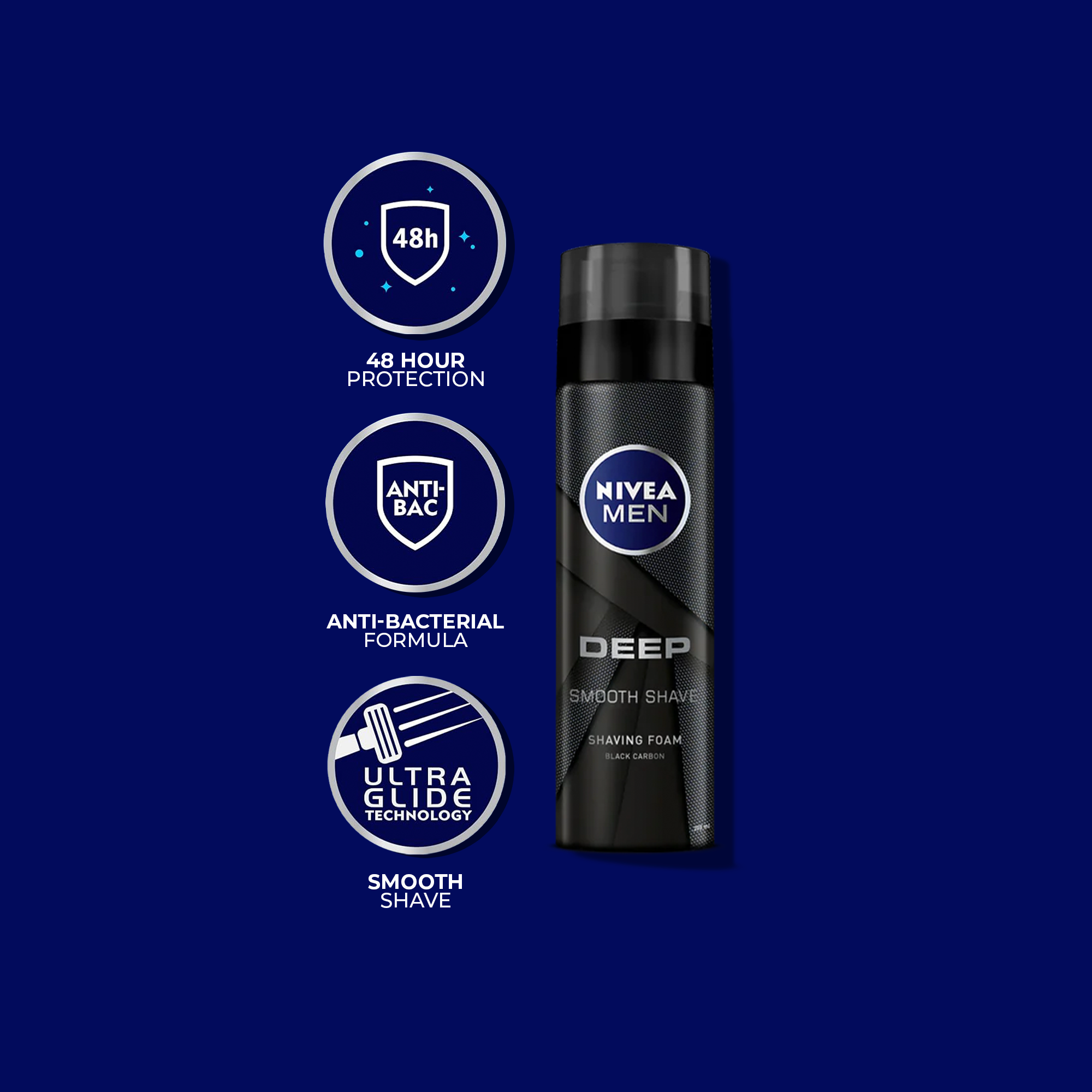 Deep Black Carbon - Shaving Foam