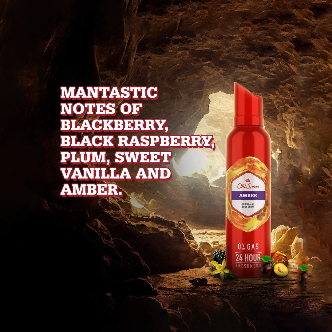Old Spice Amber Deodorant Body Spray image 2 | Source Beauty Egypt