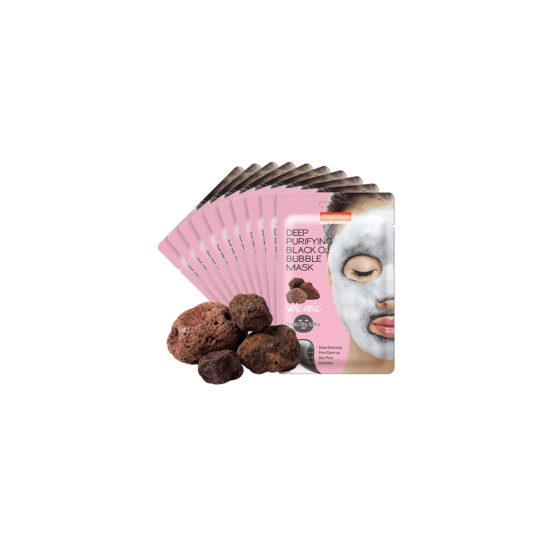 Deep Purifying Black O2 Bubble Sheet Mask Volcanic