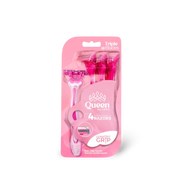 ماكينات حلاقة ثلاثية الشفرات بشريط مرطب  - ٤ قطع