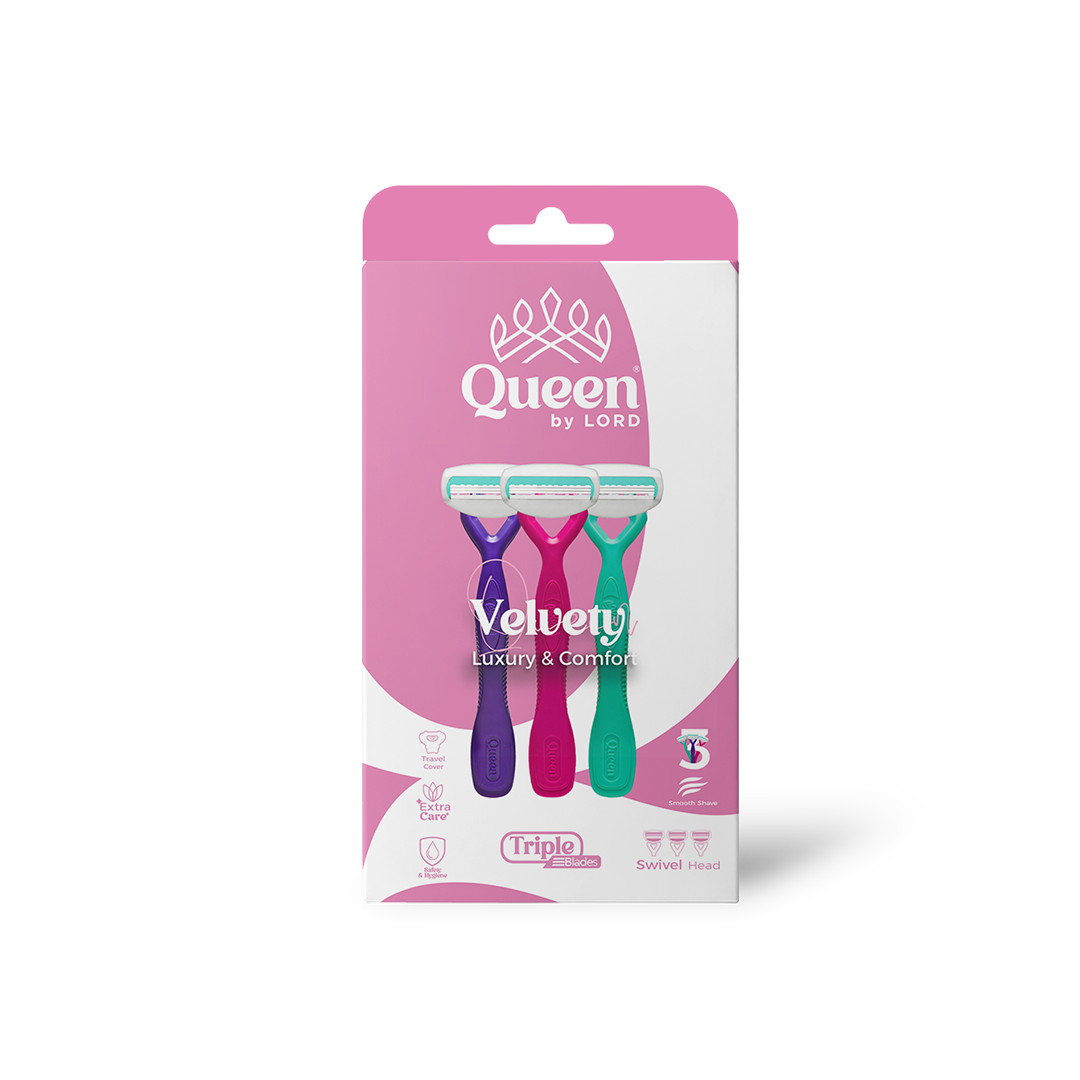 Velvety Triple Blade Disposable Razors (3-Pack)