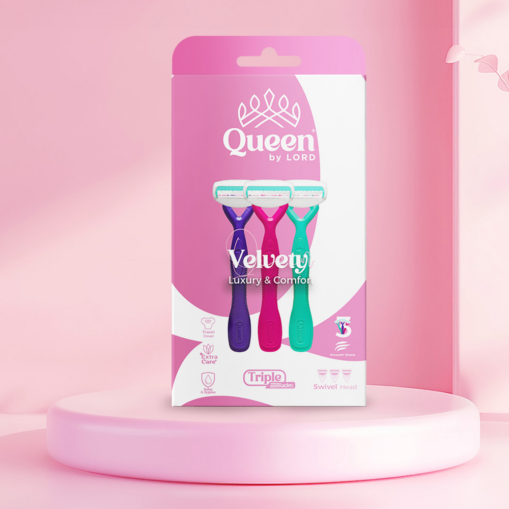 Velvet Razor Velvety Triple Blade Disposable Razors (3-Pack) – Queen By Lord
