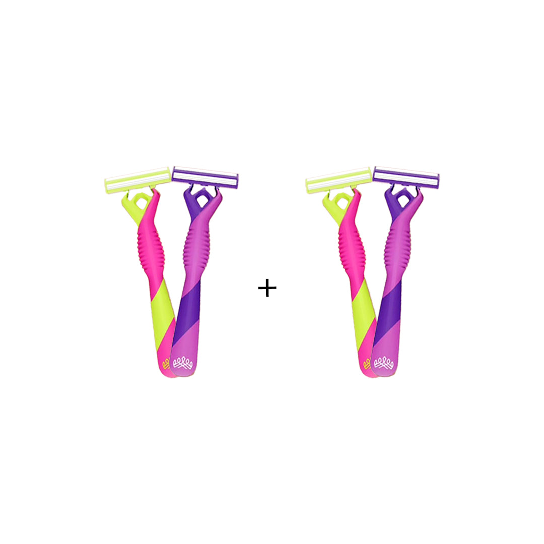 Triple Blades Disposable Razors (4-Pack)