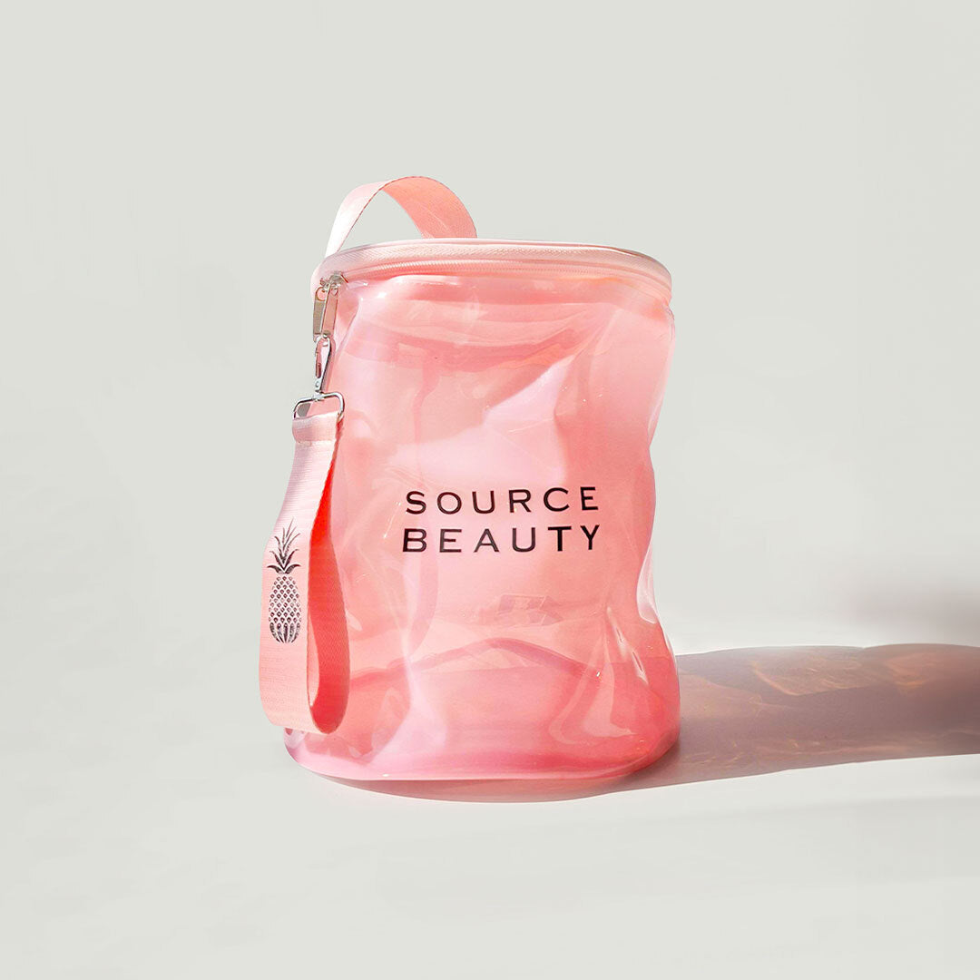 Pink Waves Large Pouch