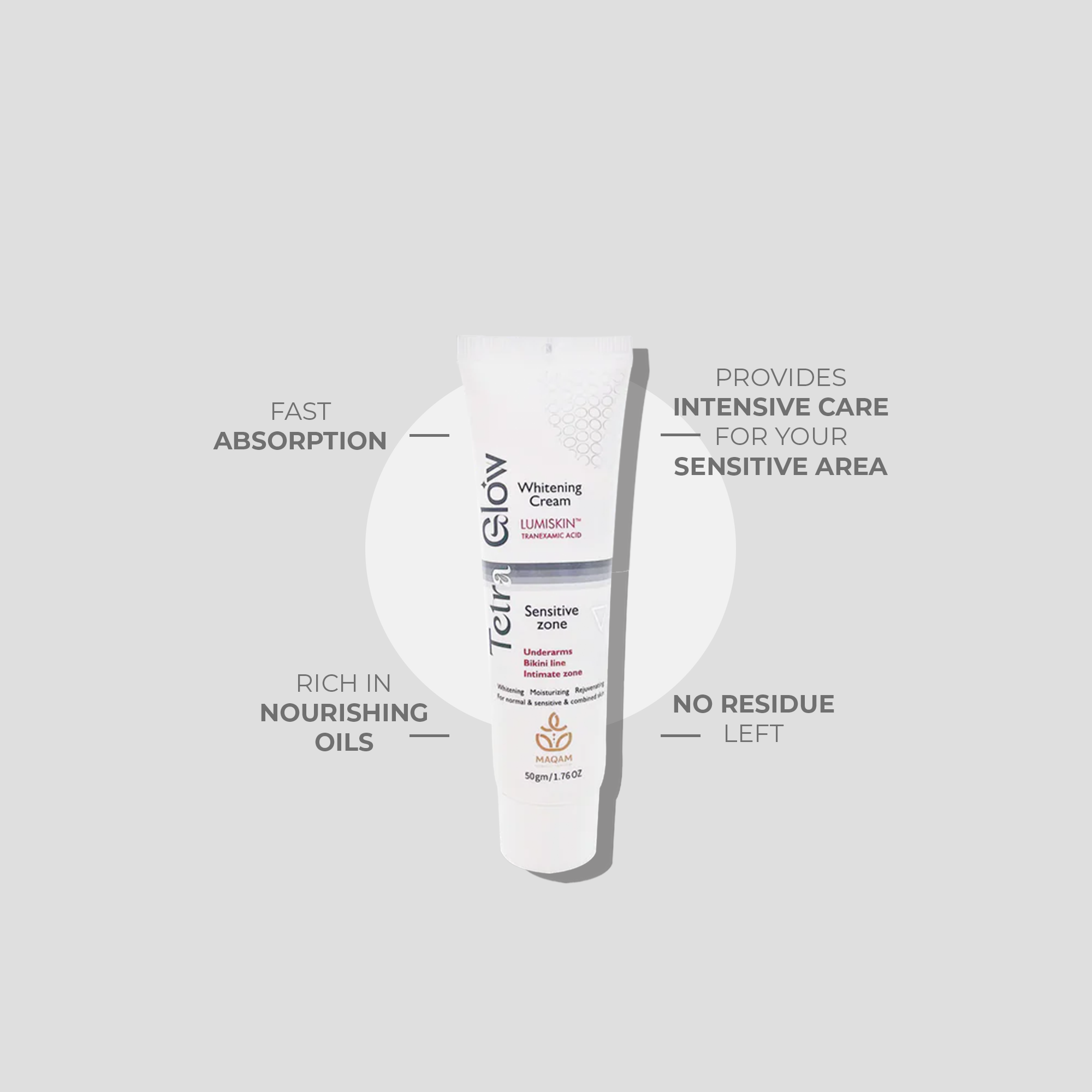 Tetra Glow Sensitive Zone Whitening Cream