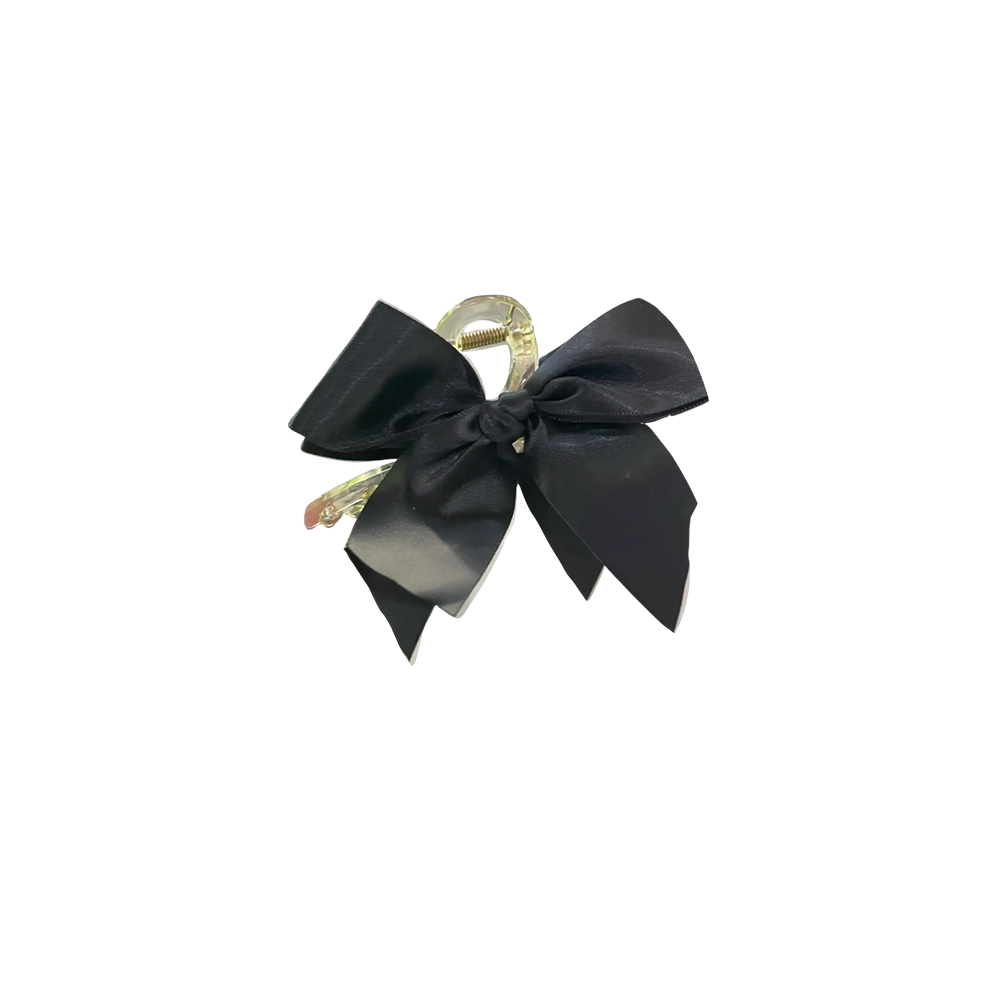 Pretty Bow Claw Clip Black
