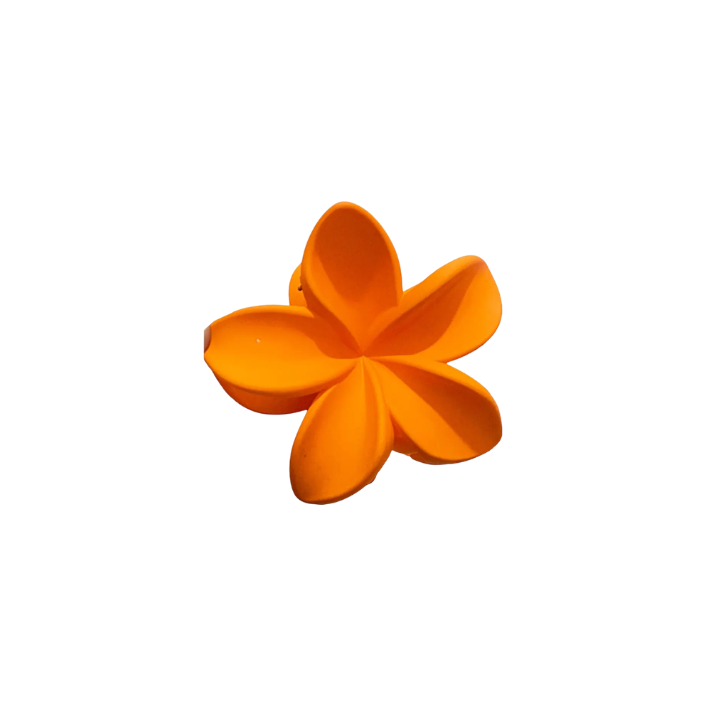 Solid Hawaiian Flower Claw Clip