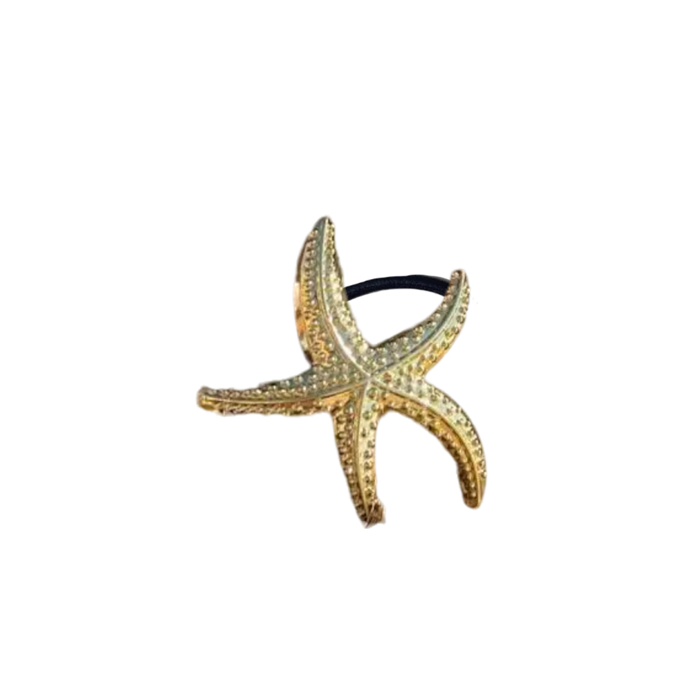 Starfish Gold Hair Tie Gold