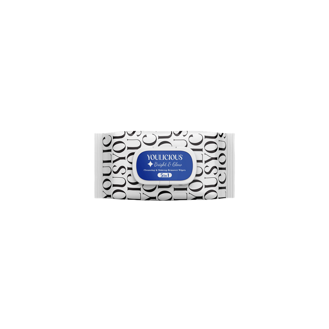 مناديل برايت اند جلو لتنظيف البشرة وإزالة المكياج