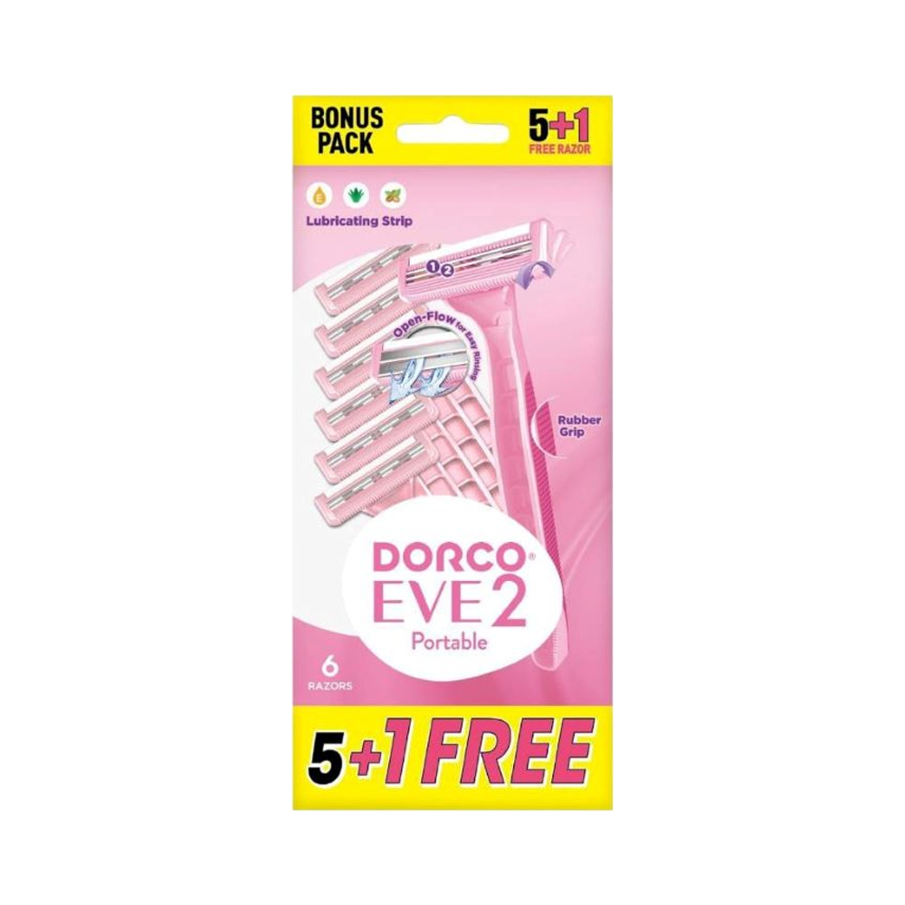 Dorco EVE 2 Disposable Razors 5+1 | Source Beauty Egypt