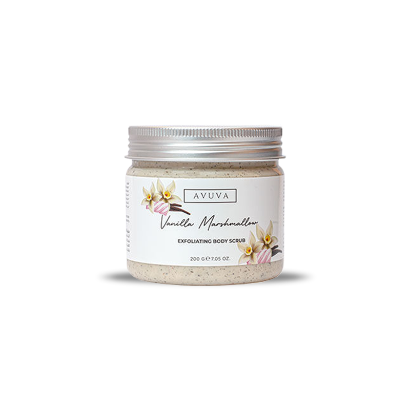 Vanilla Marshmallow Body Scrub • Avuva • Source Beauty Egypt