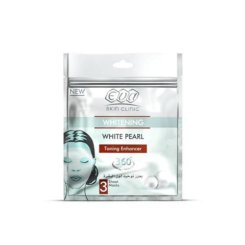 White Pearl Sheet Mask • Eva Cosmetics • Source Beauty Egypt