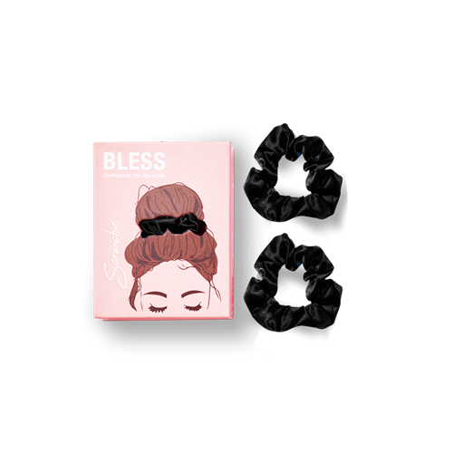 Black Satin Scrunchie Set • BLESS • Source Beauty Egypt
